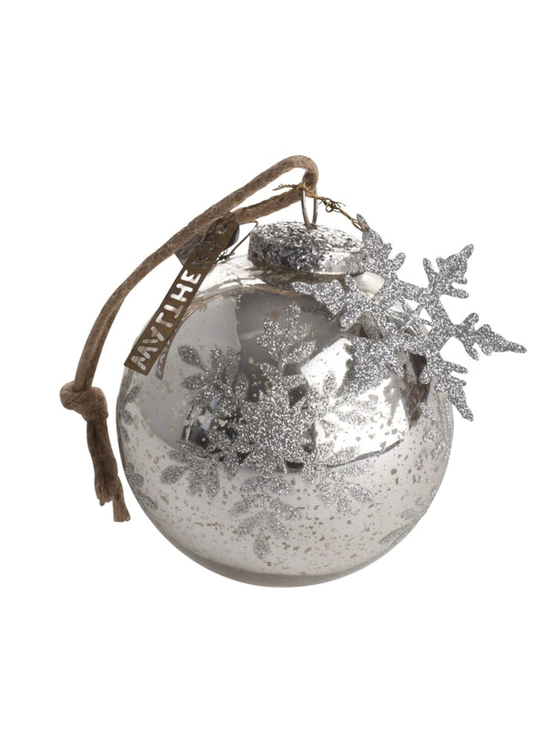 Ball snowflake, silver