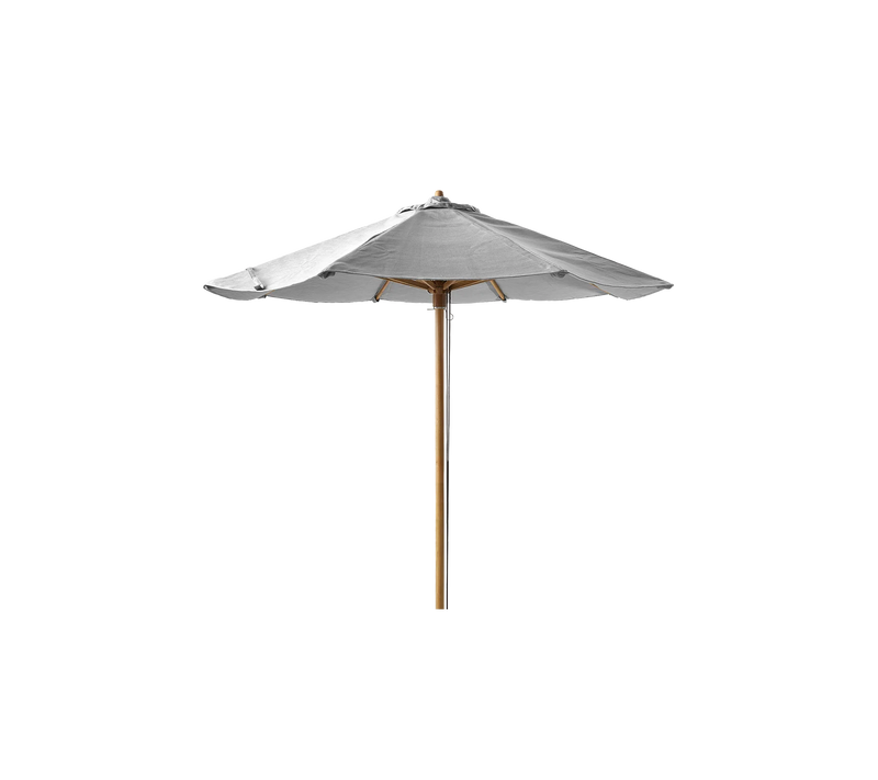 Classic parasol m. snoretræk - Light grey dug