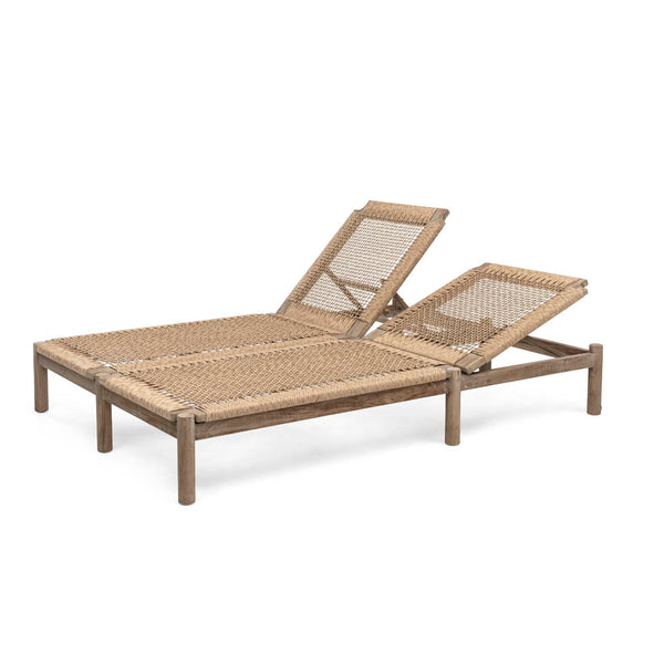 Double sunlounger Mieke incl. wheels