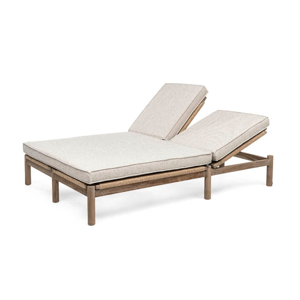 Double sunlounger Mieke incl. wheels