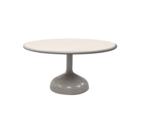 Glaze spisebord, rund Ø144 cm m/ceramic travertine bordplade - udstillingsmodel