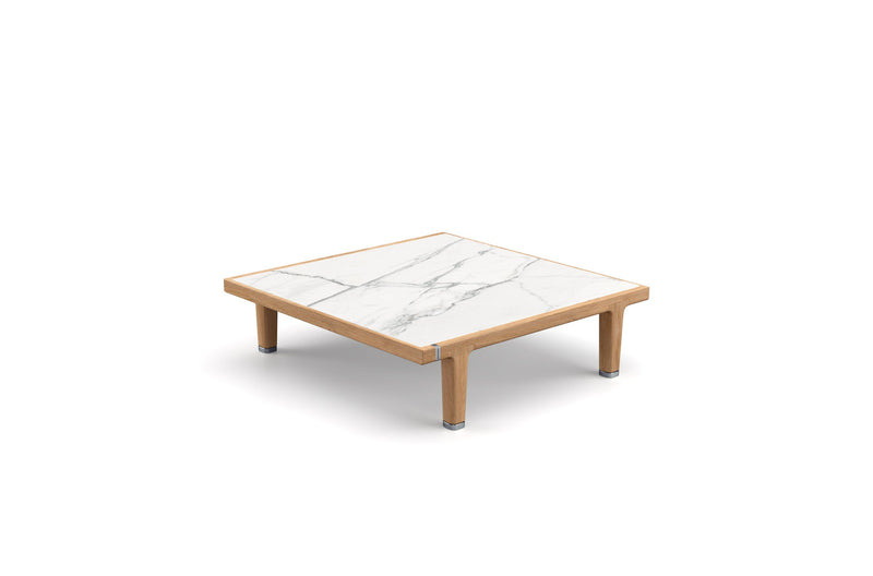 Sealine coffee table, with a printed marble pattern