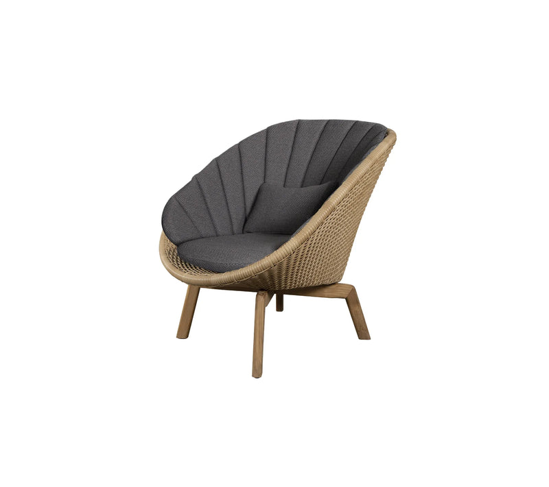 Peacock lounge stol med teak ben, Weave