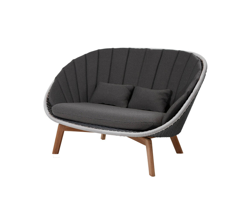 Peacock 2-pers. sofa, Weave med teak ben