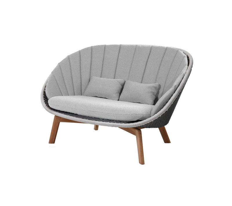 Peacock 2-pers. sofa, Weave med teak ben