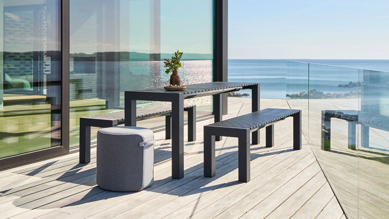 Mindo 111 dining table-extension and benches