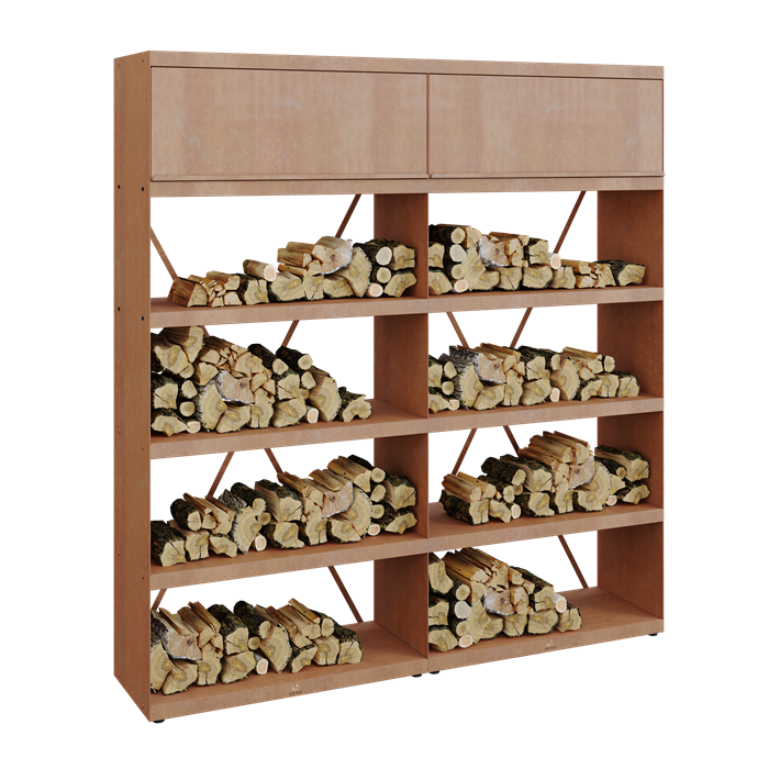 Wood Storage fås i flere størrelser