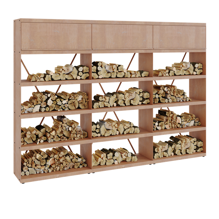 Wood Storage fås i flere størrelser