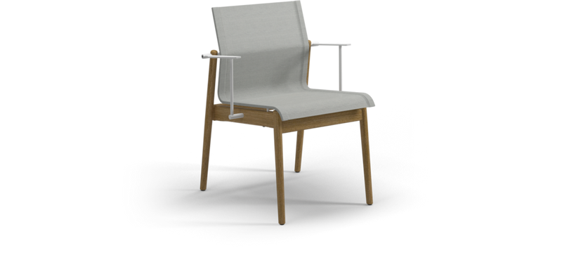 Sway teak stacking chair