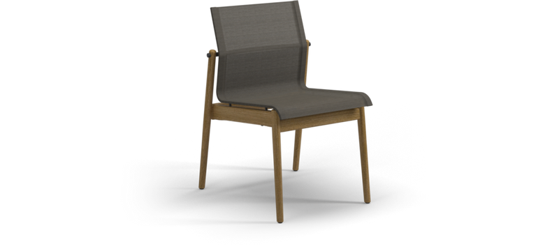 Sway teak stacking chair