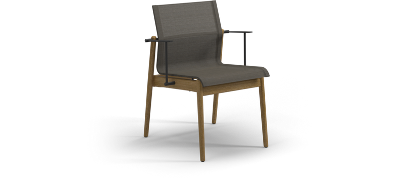 Sway teak stacking chair