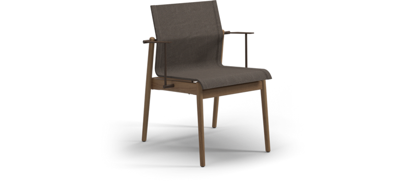 Sway teak stacking chair