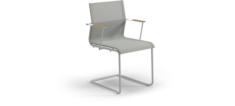 Sway stacking chair with arms