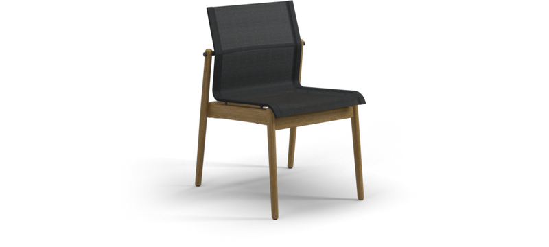 Sway teak stacking chair