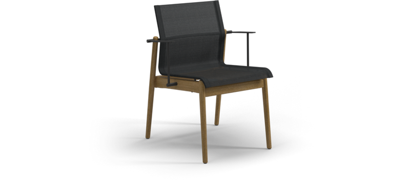 Sway teak stacking chair